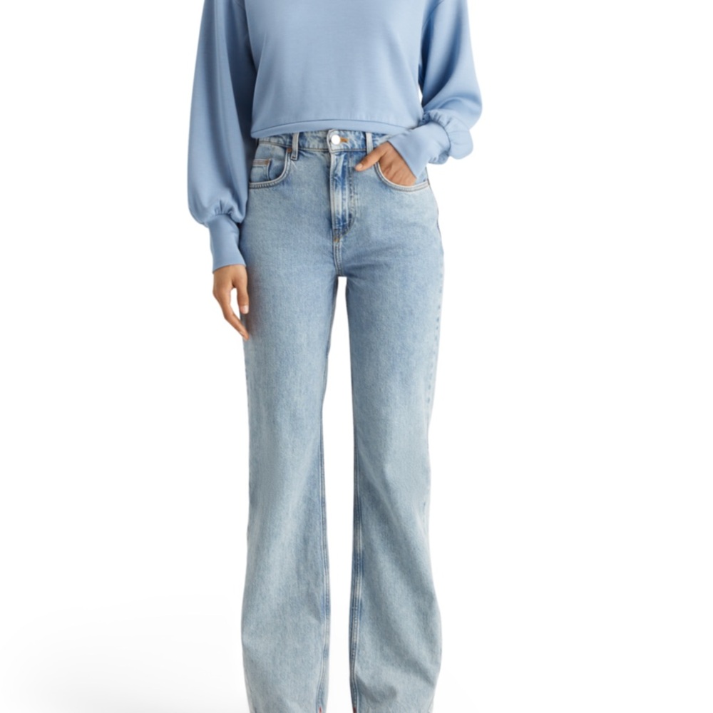 Scotch & Soda Light Blue Wide Leg Jeans